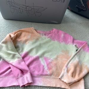 Tie dye crop sweatshirt